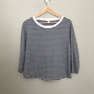 Classic Black and White Striped Top